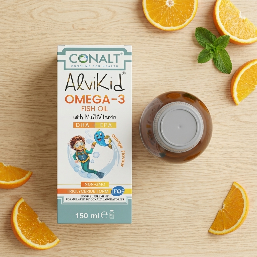 Conalt AlviKid Omega-3 Liquid – IFOS Certified Fish Oil & Multivitamin in Triglyceride Form (150ml) - Image 4