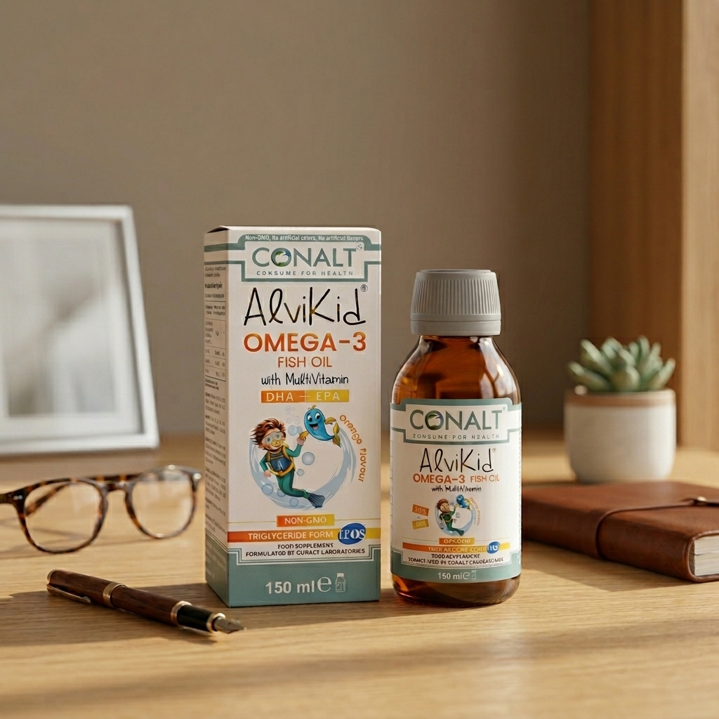 Conalt AlviKid Omega-3 Liquid – IFOS Certified Fish Oil & Multivitamin in Triglyceride Form (150ml) - Image 3