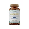 Conalt Choline 500 mg bottle (60 enteric capsules) displaying VitaCholine logo and "Choline Bitartrate" dosage.