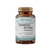 Conalt Ginkgo Biloba 80 mg bottle (30 capsules) highlighting "Standardized" text and Flavone Glycosides content.