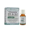 Conalt Vitamin D3 & K2 Drops 10ml bottle showing K2VITAL logo and MCT Oil text.